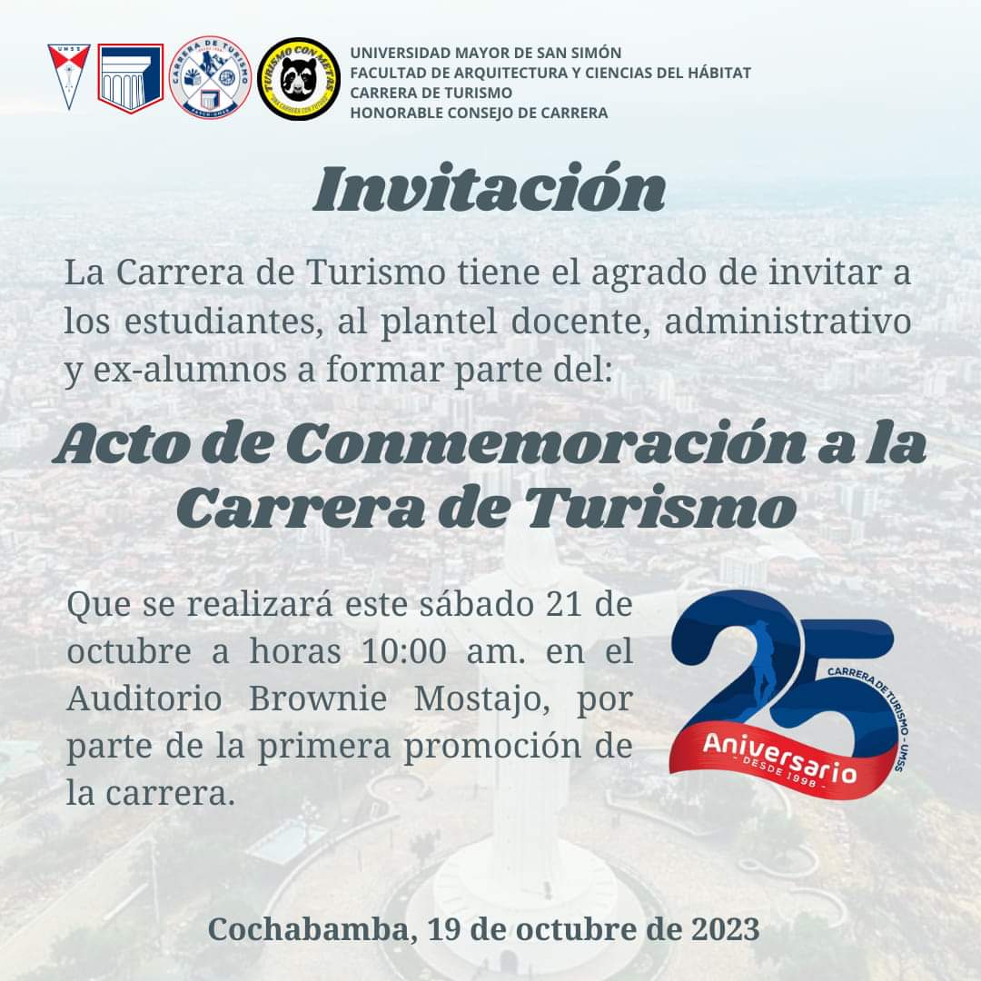 Acto de Conmemoración a la Carrera de Turismo